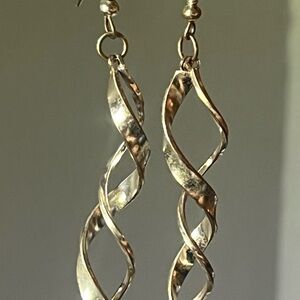 Elegant Twisted Gold Earrings